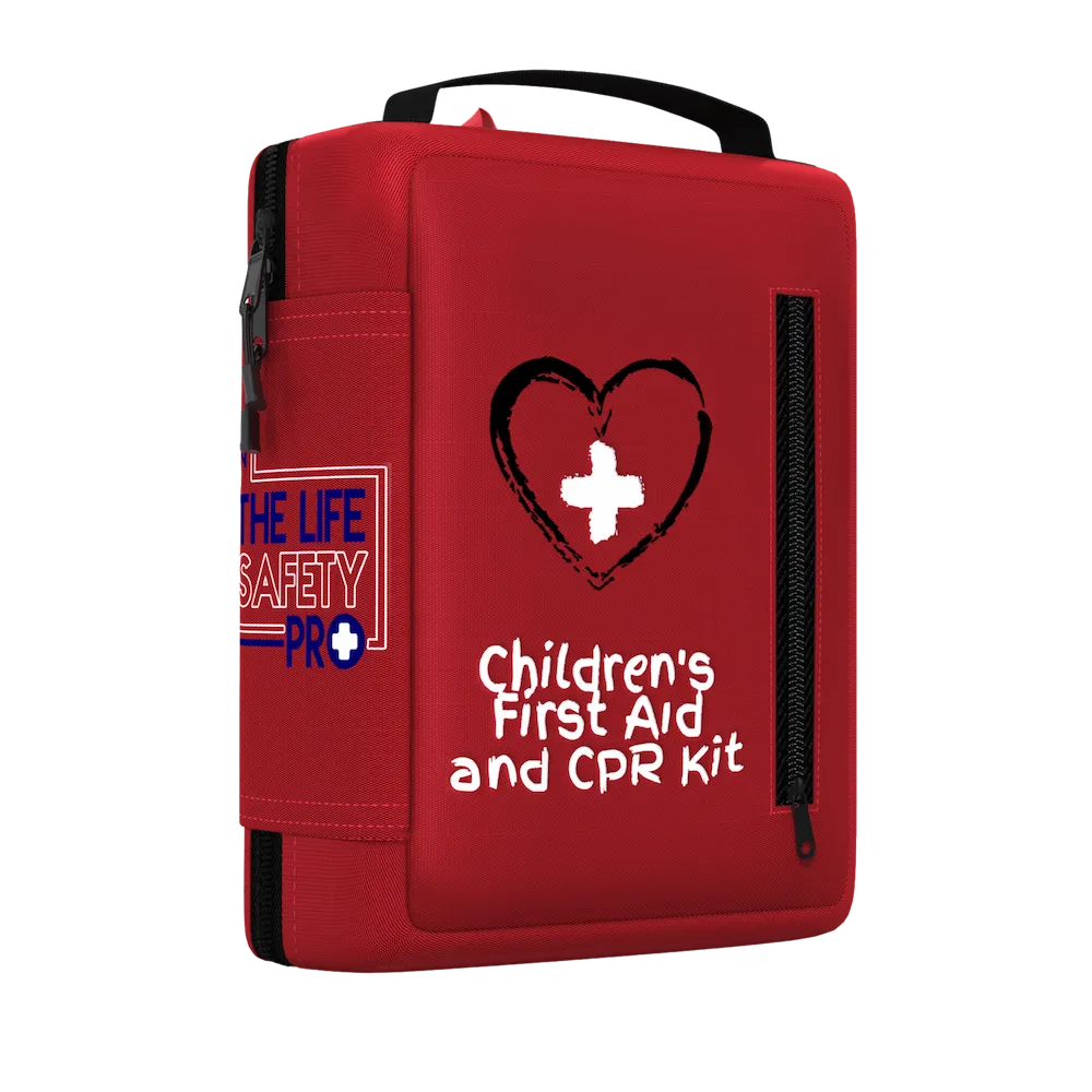 Medium Size Children's First Aid and CPR Kit with High quality medical supplies in a well-labeled and organized by created by The Life Safety Pr.