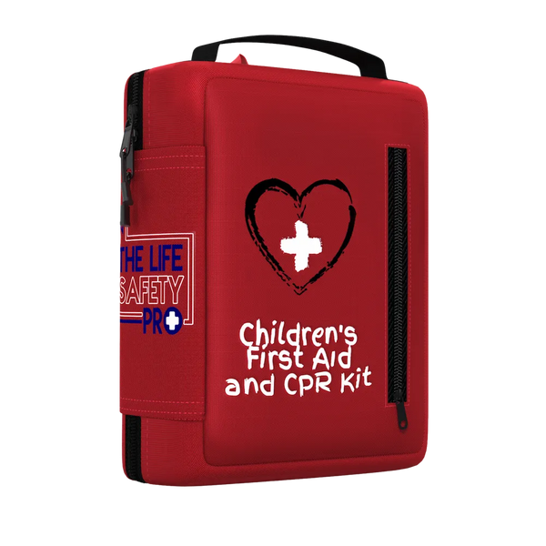 Medium Size Children's First Aid and CPR Kit with High quality medical supplies in a well-labeled and organized by created by The Life Safety Pr.