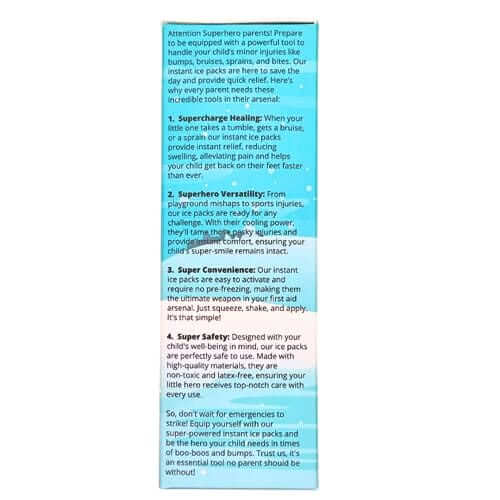 Side of the Life Safety Pro Instant Ice 3 pack. 