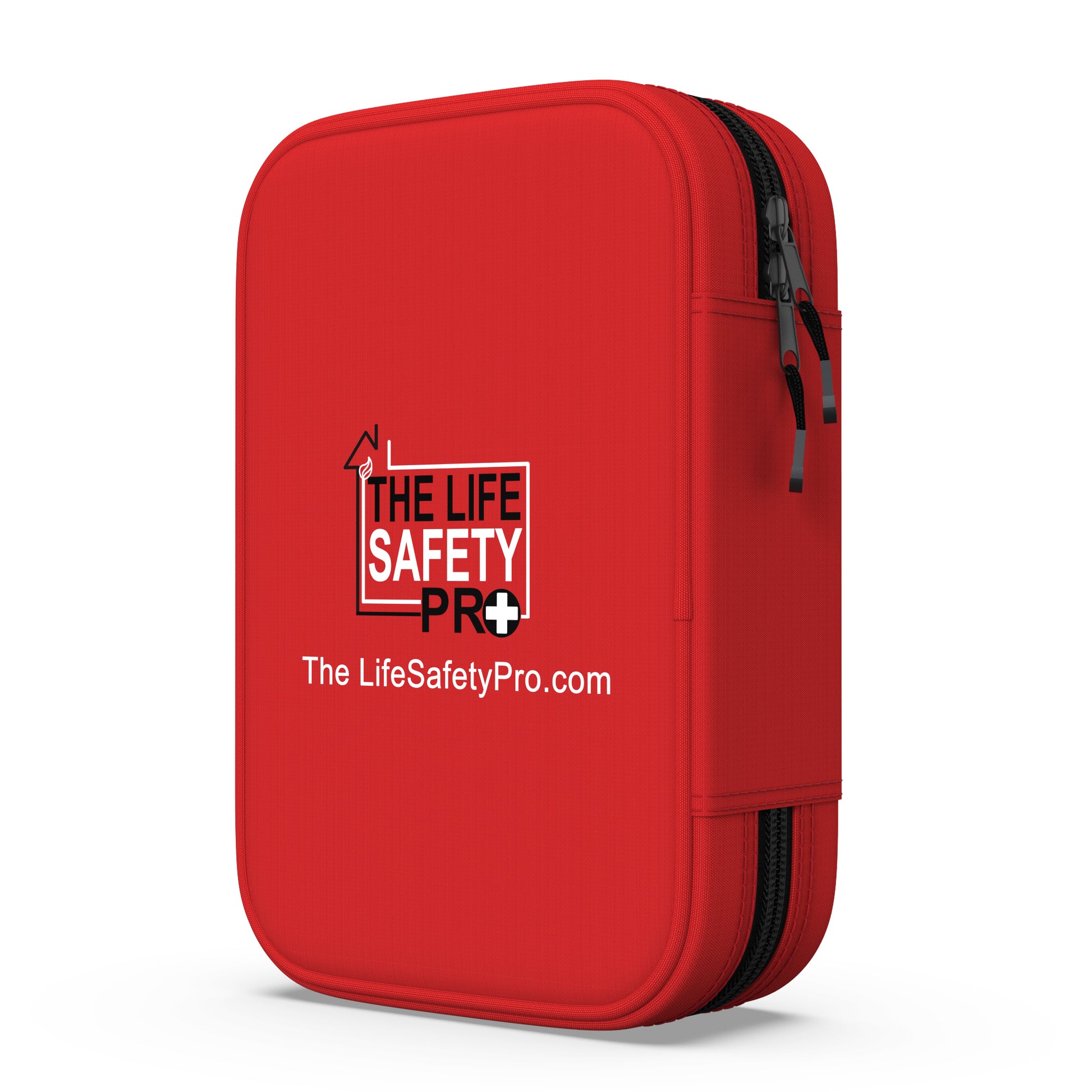 Back of the Small red children's first aid kit from the life safety pro
